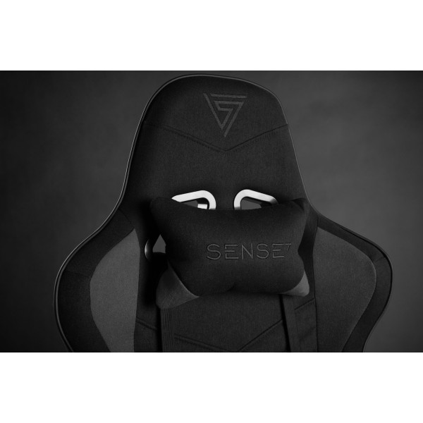 Ігрове крісло SENSE7 Spellcaster, тканина, чорно-сіре