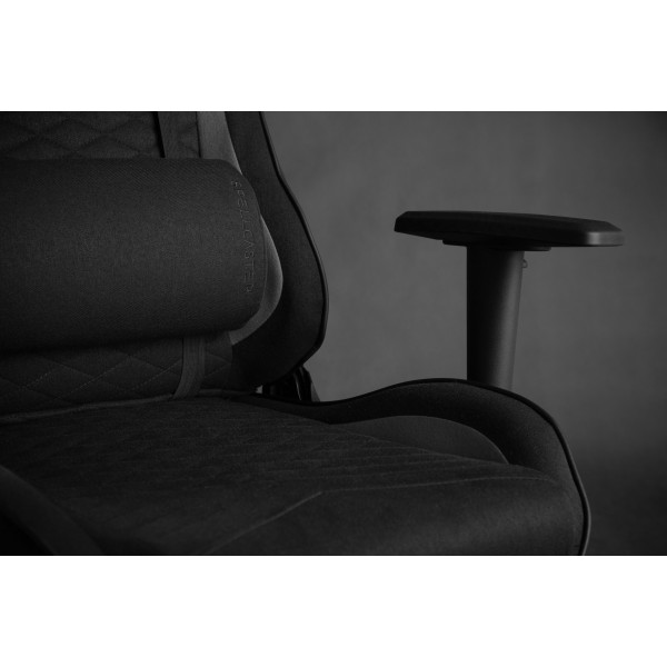 Ігрове крісло SENSE7 Spellcaster, тканина, чорно-сіре