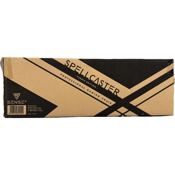 Ігрове крісло SENSE7 Spellcaster, тканина, чорно-сіре