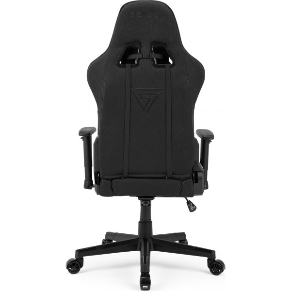 Ігрове крісло SENSE7 Spellcaster, тканина, чорно-сіре