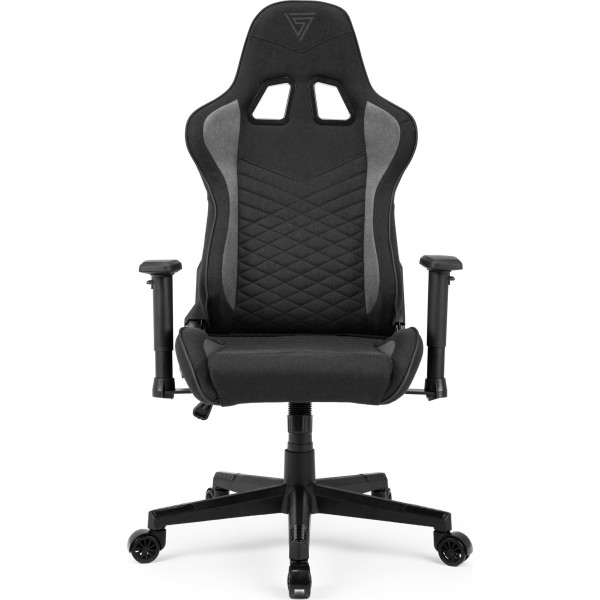 Ігрове крісло SENSE7 Spellcaster, тканина, чорно-сіре