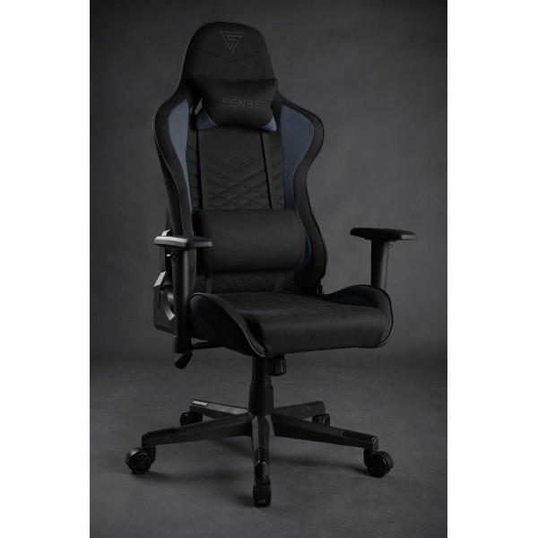 Ігрове крісло SENSE7 Spellcaster, тканина, чорно-синє
