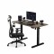 Стіл з регулюванням висоти Sense7 Nojo 140×70 см, електричний, коричневий + крісло Moyo, чорне