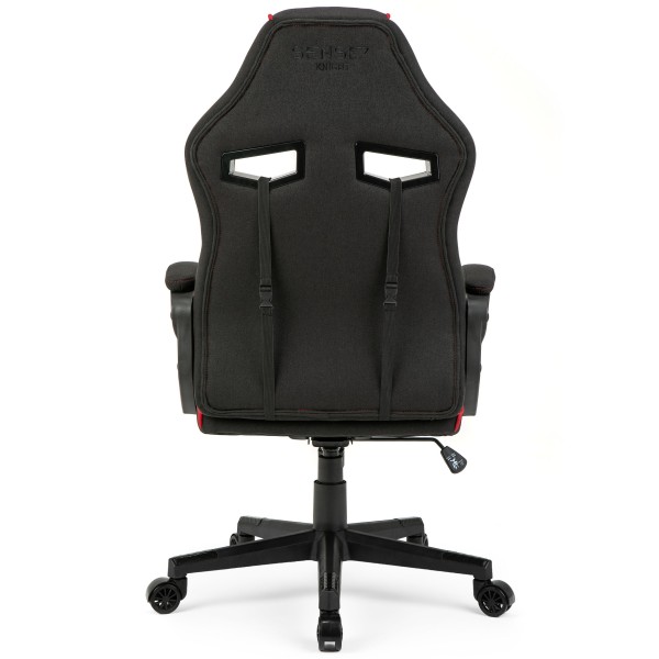 Ігрове крісло SENSE7 Knight, тканина, чорно-червоне