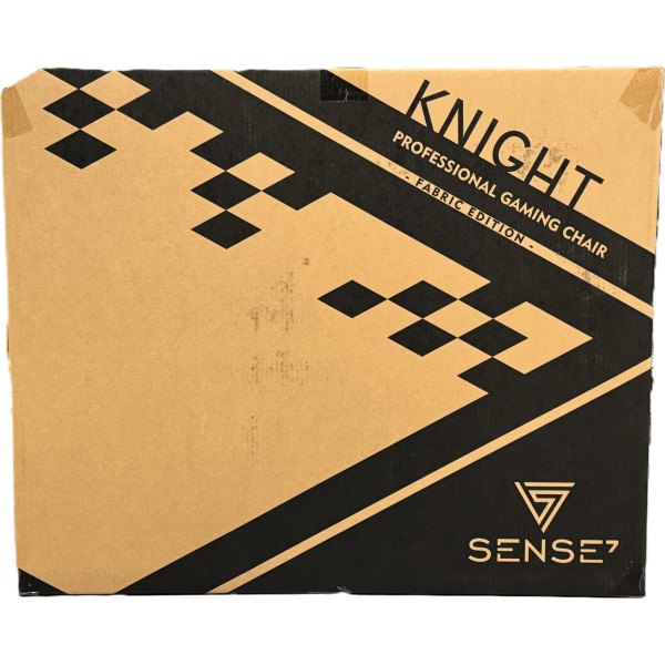 Ігрове крісло SENSE7 Knight, тканина, чорно-червоне