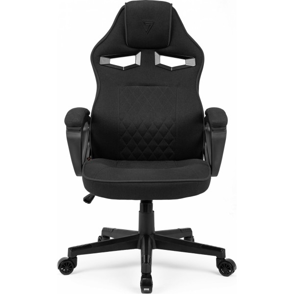 Ігрове крісло SENSE7 Knight, тканина, чорне