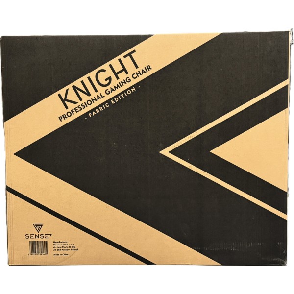 Ігрове крісло SENSE7 Knight, тканина, чорне