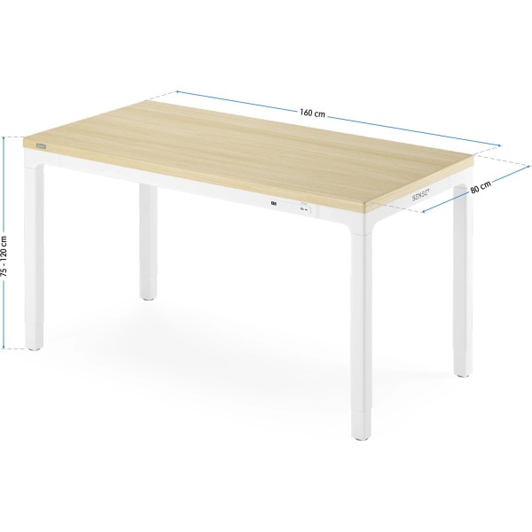 Стіл з регулюванням висоти  SENSE7 Manma 160×80 см, електричний, МДФ