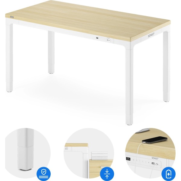 Стіл з регулюванням висоти  SENSE7 Manma 160×80 см, електричний, МДФ