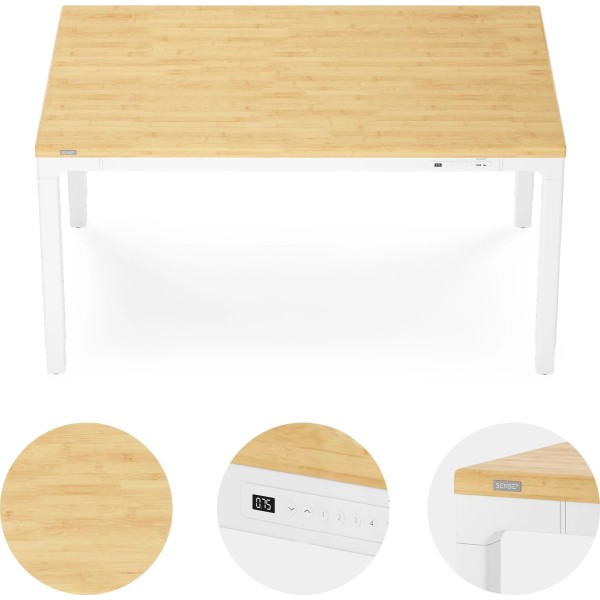Стіл з регулюванням висоти  SENSE7 Manma 160×80 см, електричний, бамбук