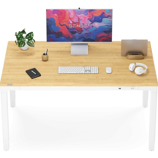 Стіл з регулюванням висоти  SENSE7 Manma 160×80 см, електричний, бамбук
