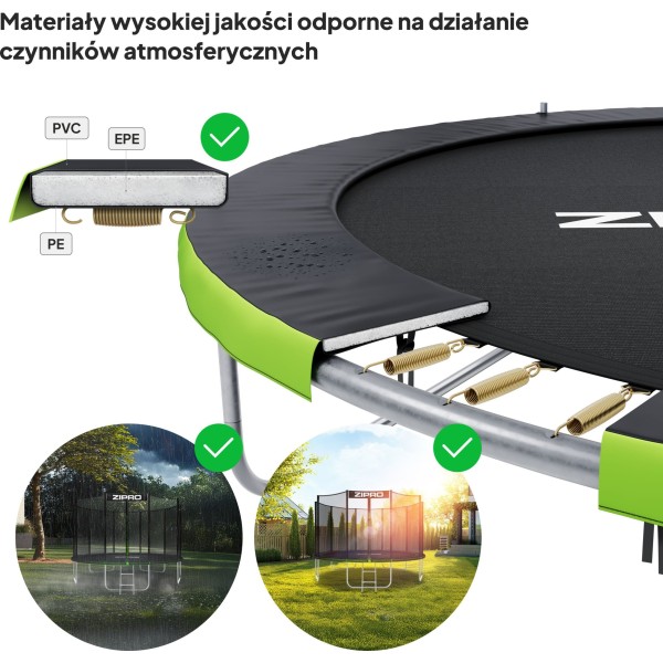 Батут Zipro JumpPro OUT 252 см із зовнішньою сіткою