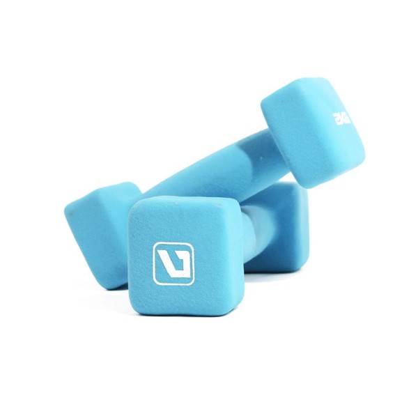 Гантелі неопренові LiveUp Square Head Dumbbell 2x2кг