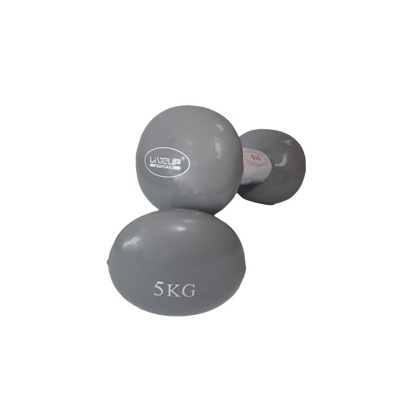 Гантелі вінілові LiveUp Vinyl Dumbbell EGG Head 2x5кг