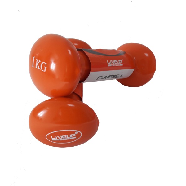 Гантелі вінілові LiveUp Vinyl Dumbbell EGG Head 2x1кг