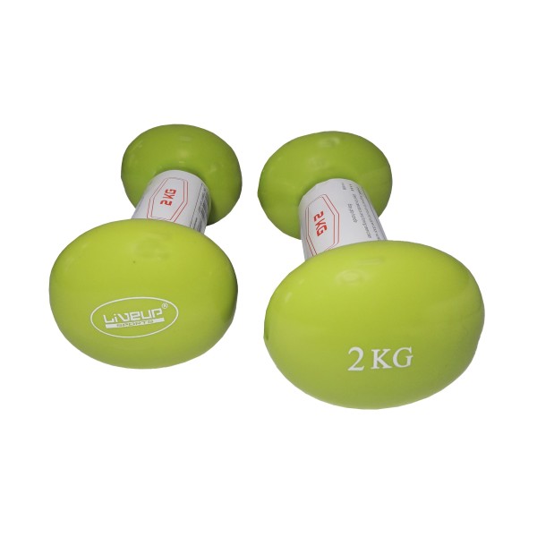 Гантелі вінілові LiveUp Vinyl Dumbbell EGG Head 2x2кг