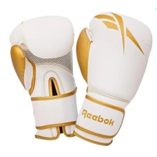 Боксерські рукавички Reebok Boxing Gloves білий, золото Чол 10 унцій