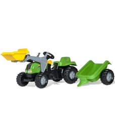 Екскаватор на педалі і причепом Rolly Toys Rolly Kid X, зелений (023134)