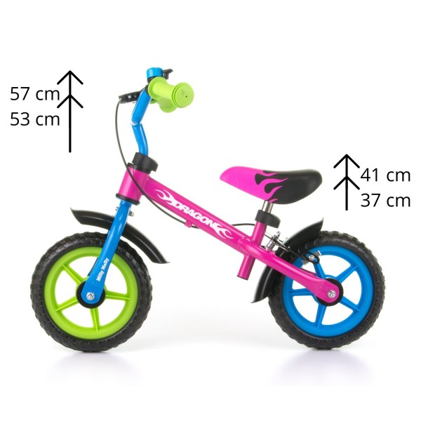 Біговел з гальмами Milly Mally Dragon, різнобарвний