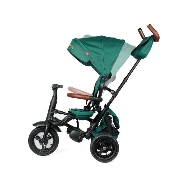 Триколісний велосипед-коляска Qplay Rito Deluxe Rubber, зелений