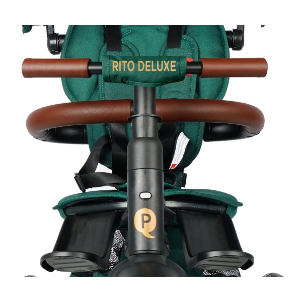 Триколісний велосипед-коляска Qplay Rito Deluxe Rubber, зелений