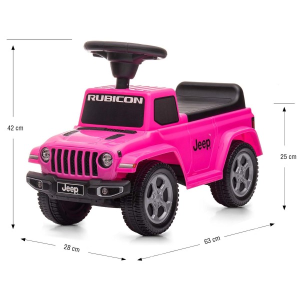 Машинка толокар Milly Mally Jeep Rubicon Gladiator, рожевий