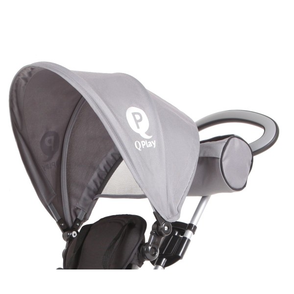Триколісний велосипед-коляска Qplay Comfort, сірий
