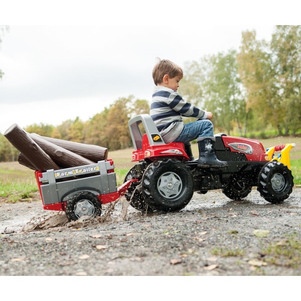 Трактор на педалі з причепом Rolly Toys Rolly Junior RT, червоний (800261)
