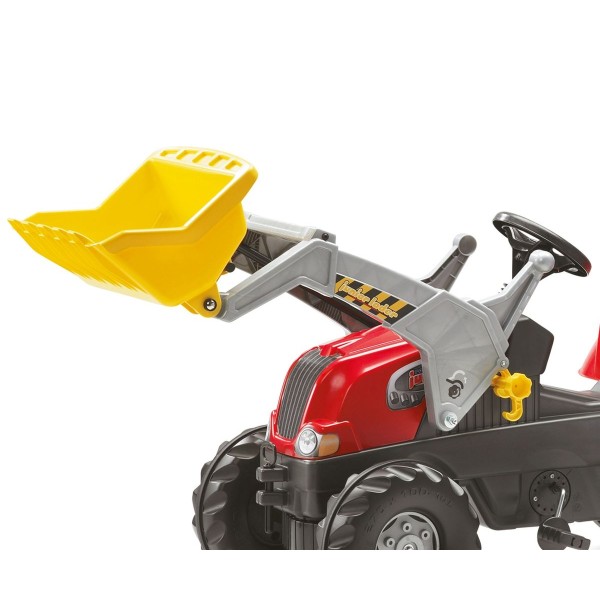 Трактор на педалі з причепом та ковшем Rolly Toys Rolly Junior RT, червоний (811397)