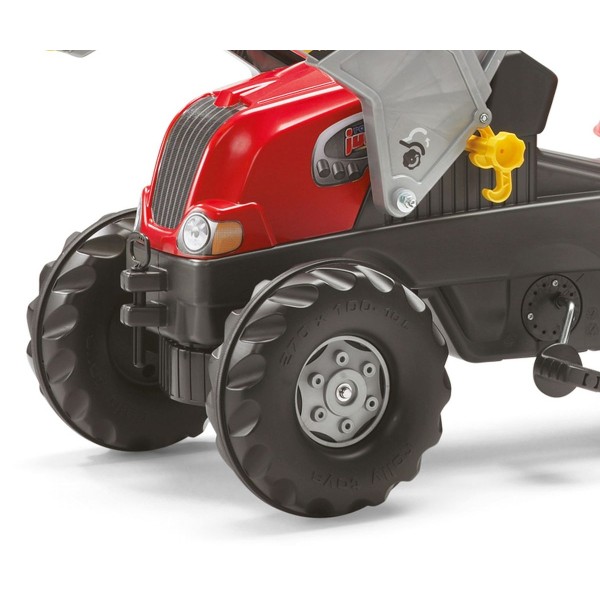 Трактор на педалі з причепом та ковшем Rolly Toys Rolly Junior RT, червоний (811397)