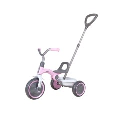Триколісний велосипед з ручкою Qplay Ant Plus, рожевий