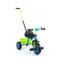 Триколісний велосипед з ручкою та кошиком Milly Mally Turbo, зелений
