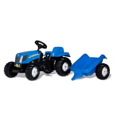 Трактор на педалі з причепом Rolly Toys Rolly Kid New Holland Agriculture (013074)
