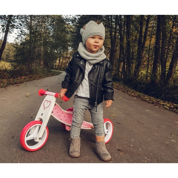 Дерев'яний триколісний біговел 2в1 Milly Mally Jake, Pink Cowgirl