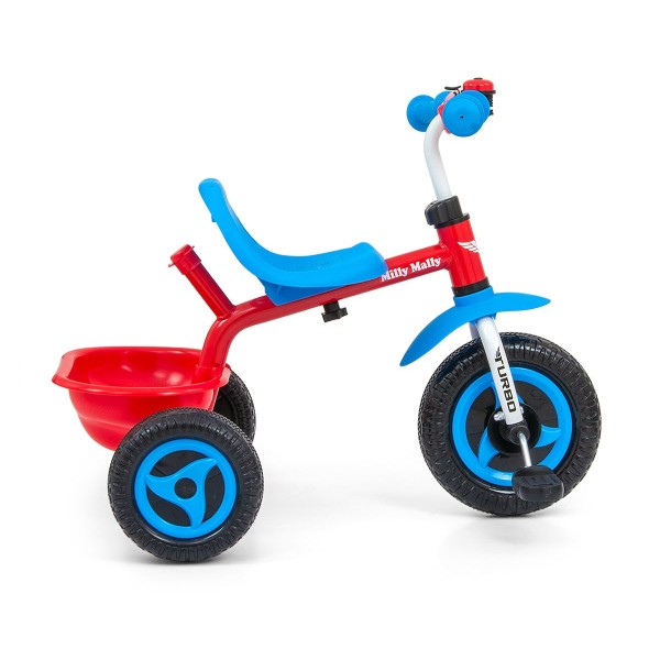 Триколісний велосипед з ручкою Milly Mally Turbo, червоний