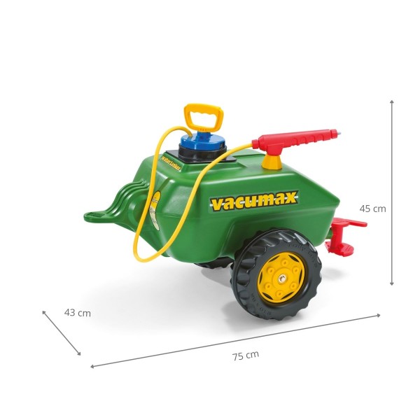 Причіп-цистерна з помпою та розпилювачем Rolly Toys 122868 Rolly Vacumax, зелений