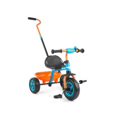Триколісний велосипед з ручкою та кошиком Milly Mally Turbo, оранжевий