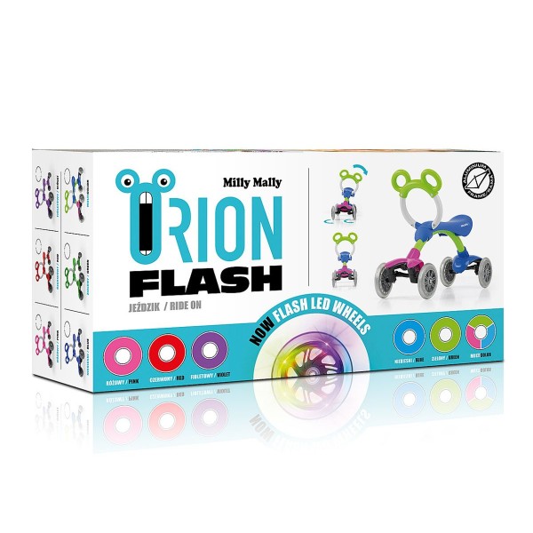 Велосипед чотириколісний Milly Mally Orion Flash, синій