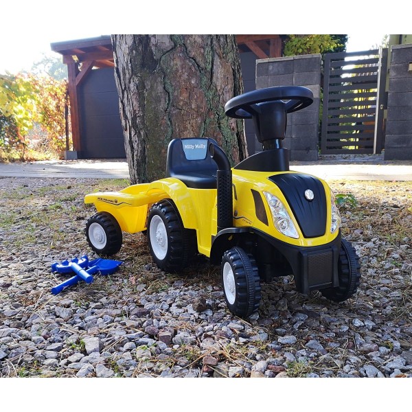Дитячий трактор толокар Milly Mally New Holland T7, жовтий