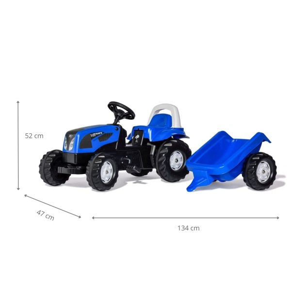 Трактор на педалі з причепом Rolly Toys Rolly Kid Landini (011841)