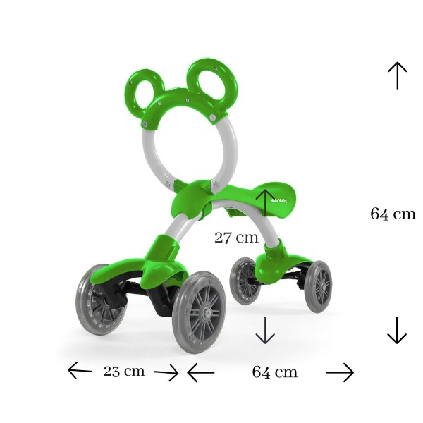 Велосипед чотириколісний Milly Mally Orion Flash, зелений