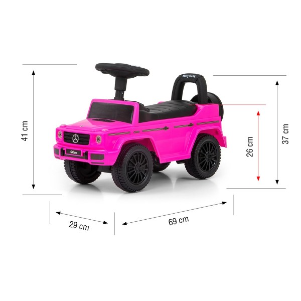 Машинка толокар Milly Mally Mercedes G350d S, рожевий