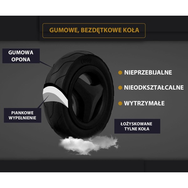 Триколісний велосипед-коляска Qplay Nova+ Rubber, синій