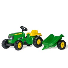 Трактор на педалі з причепом Rolly Toys Rolly Kid John Deere (012190)