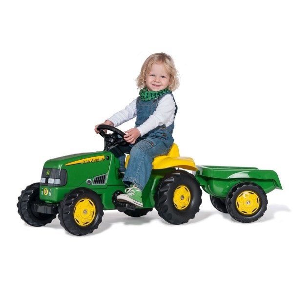 Трактор на педалі з причепом Rolly Toys Rolly Kid John Deere (012190)