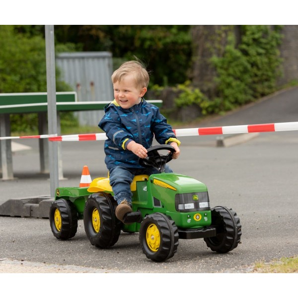 Трактор на педалі з причепом Rolly Toys Rolly Kid John Deere (012190)
