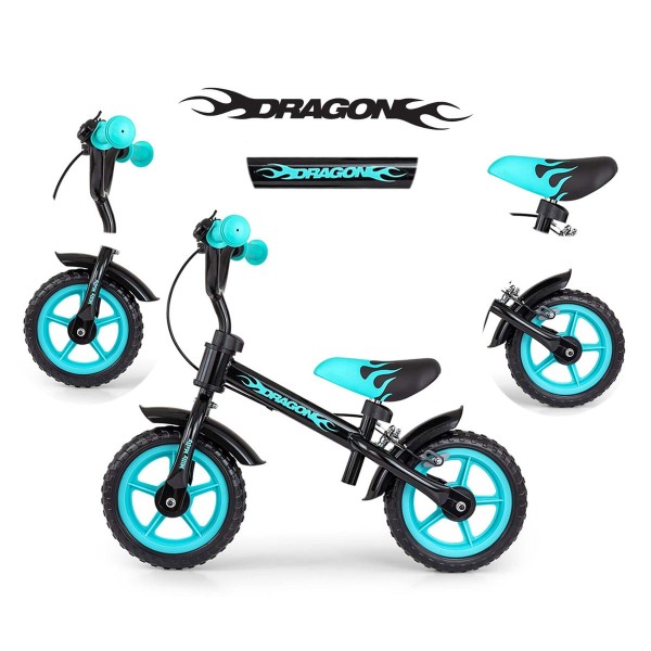 Біговел з гальмами Milly Mally Dragon, чорний