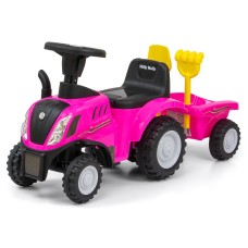 Дитячий трактор толокар Milly Mally New Holland T7, рожевий