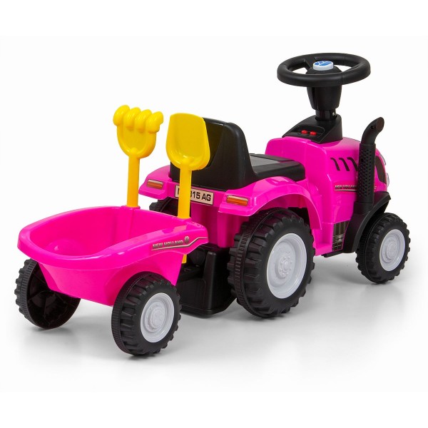 Дитячий трактор толокар Milly Mally New Holland T7, рожевий