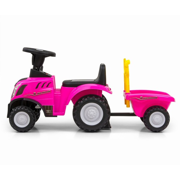 Дитячий трактор толокар Milly Mally New Holland T7, рожевий